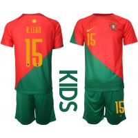Fotbalové Dres Portugalsko Rafael Leao #15 Dětské Domácí MS 2022 Krátký Rukáv (+ trenýrky)